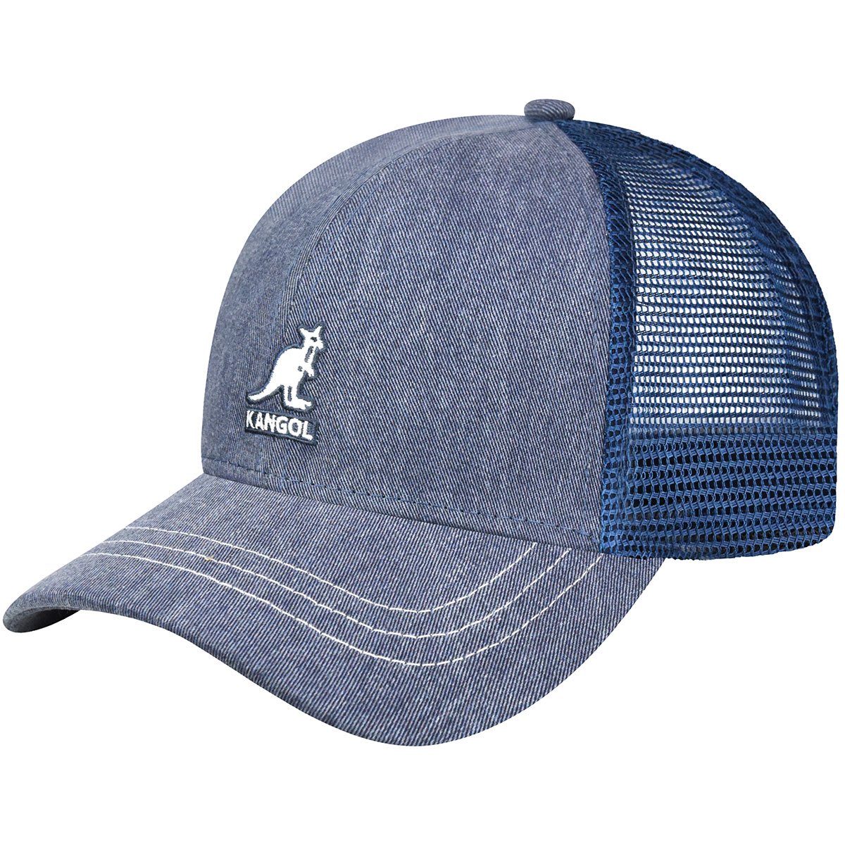 Kangol Distressed Cotton Mesh Cap Navy