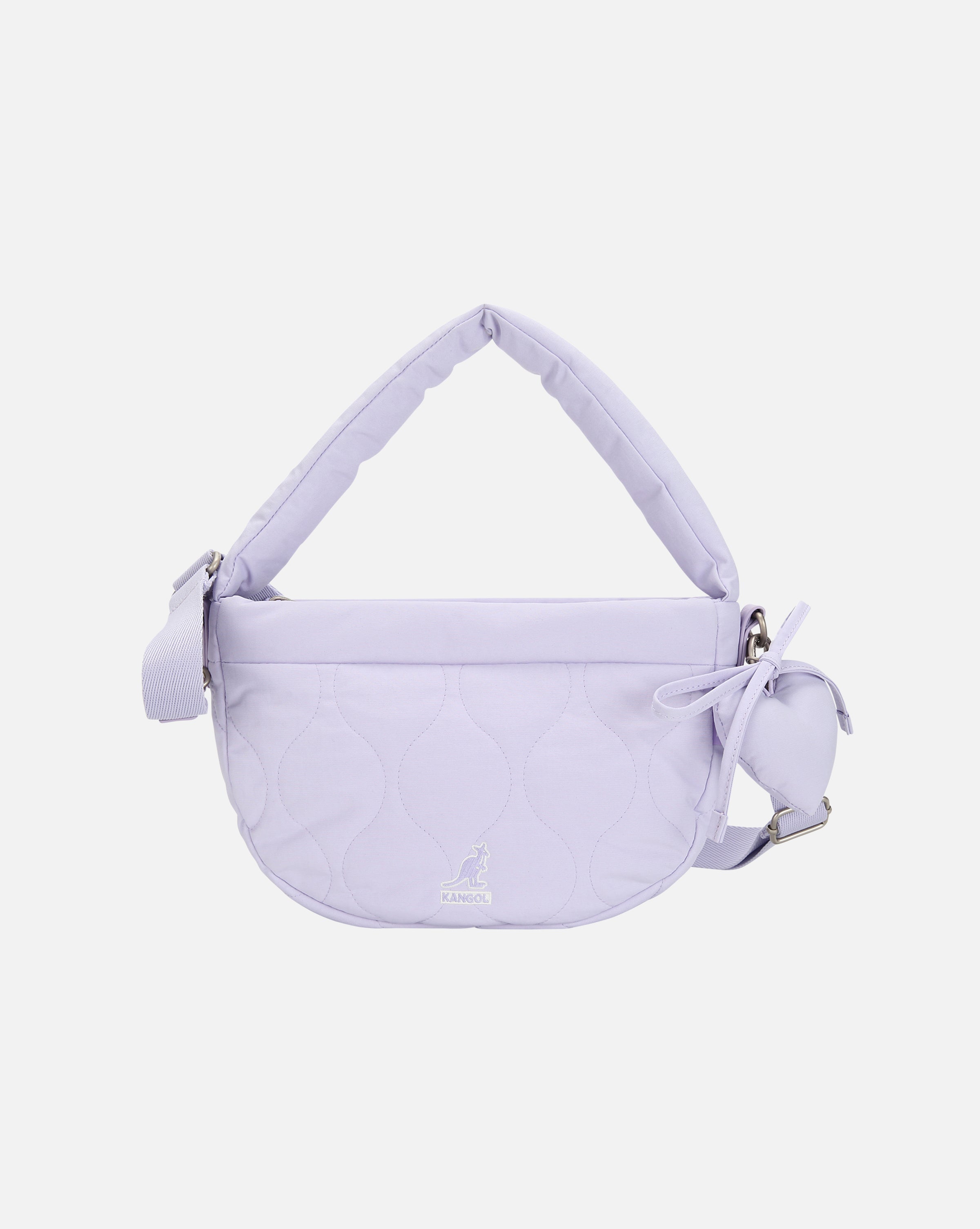 Quilted Round Cross Bag Lavender Misc