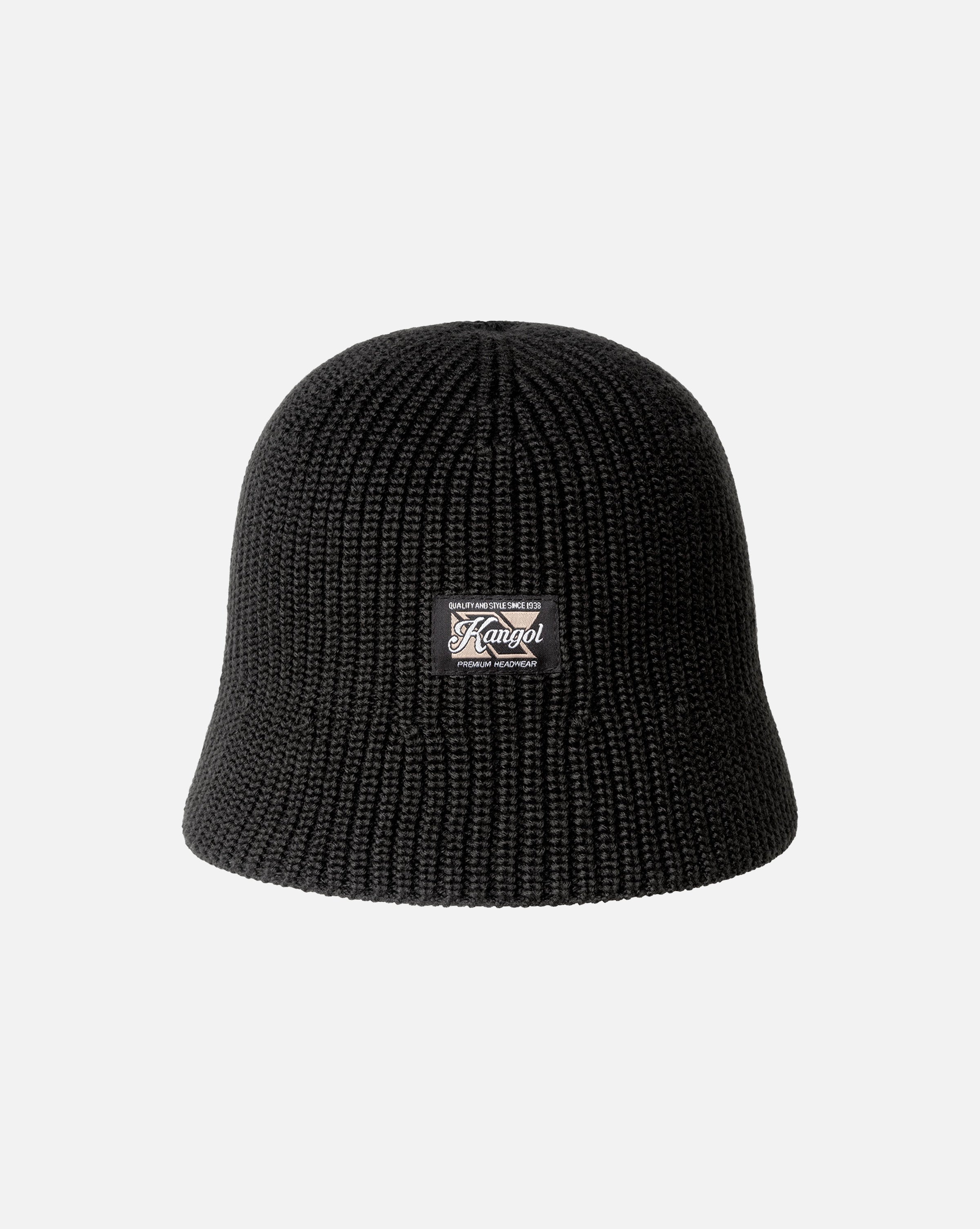 Washed Knit Bucket Black