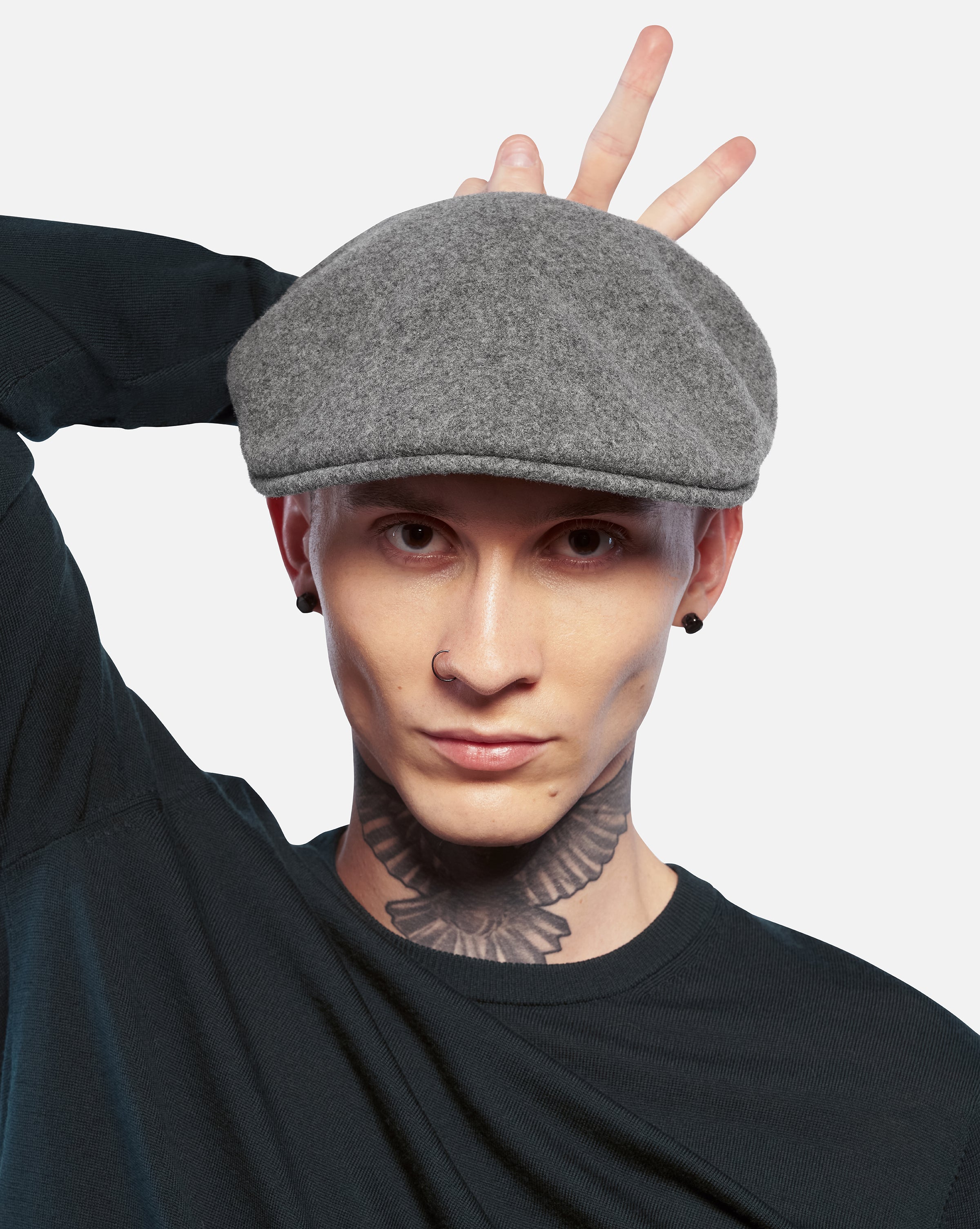 Kangol 504 wool flat cap black on sale