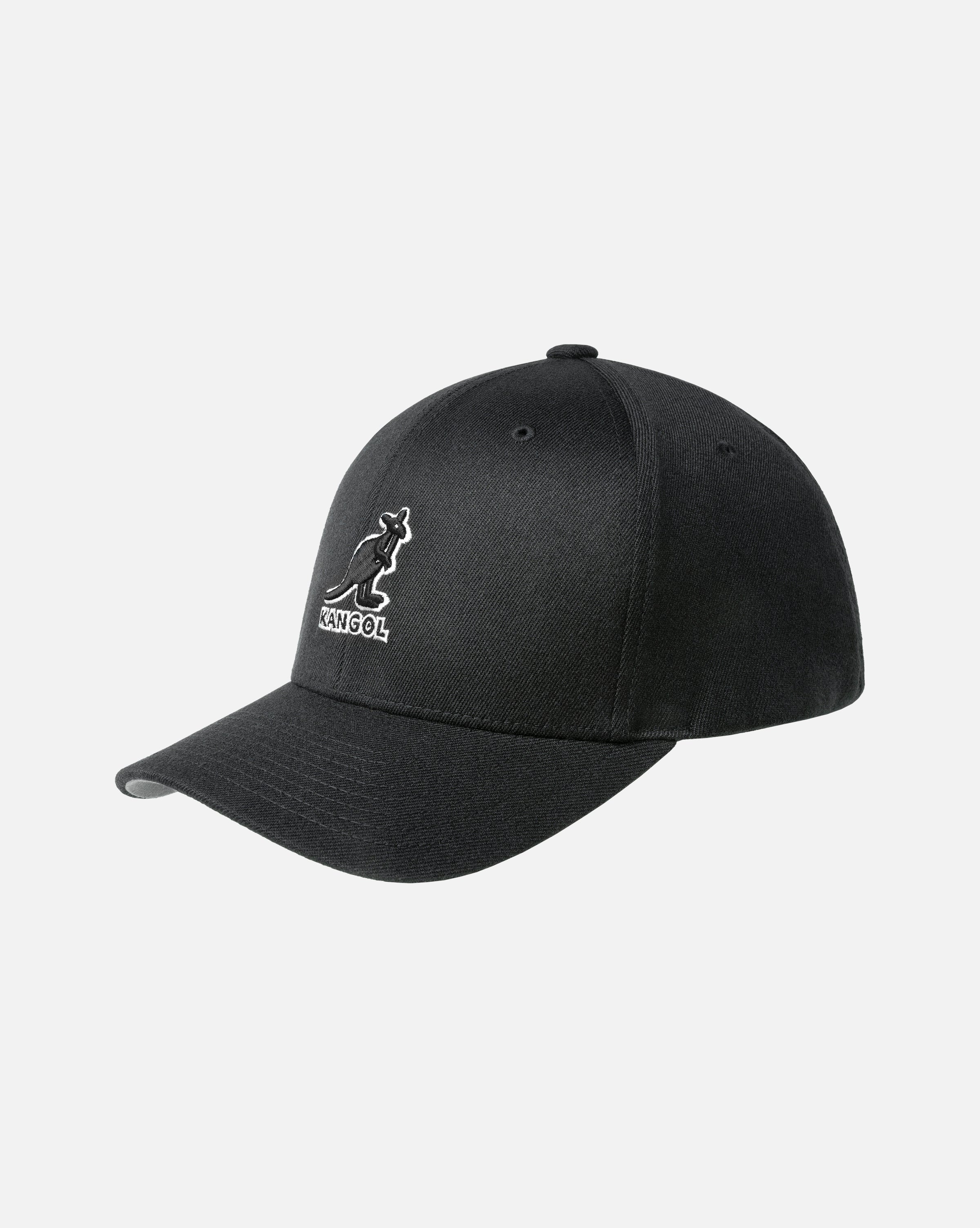 Kangol 3D Wool Flexfit Baseball Cap Black L XL