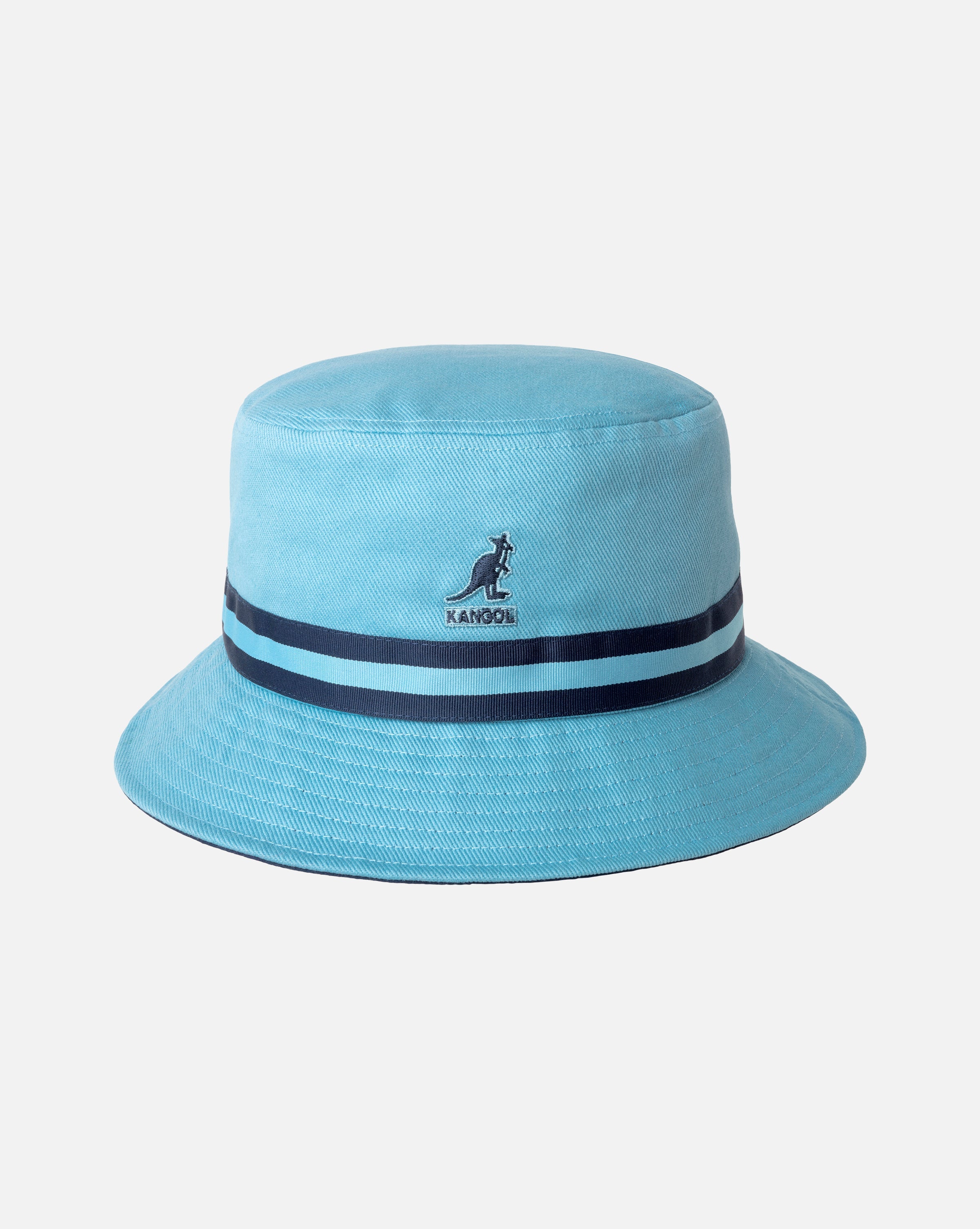 Kangol Stripe Lahinch Cotton Bucket Hat Size XL Light Blue