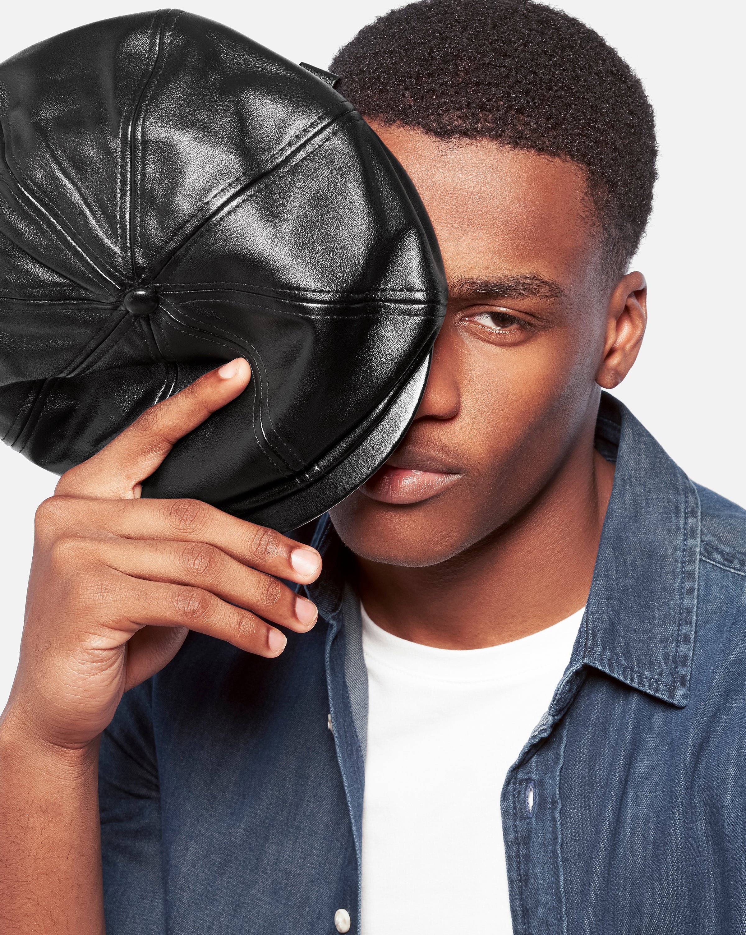 Kangol Faux Leather Cap - Main Image